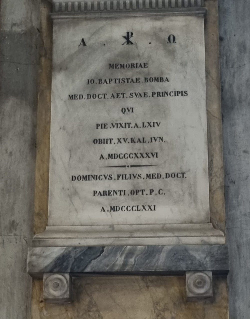 Giovanni Battista Bomba's tombstone, Rome (2).jpeg